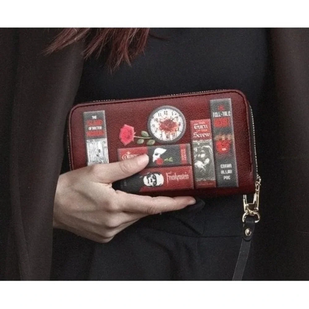The Crimson Codex Wallet Horror Goth Halloween New NWT Grunge Emo‎ Excellent